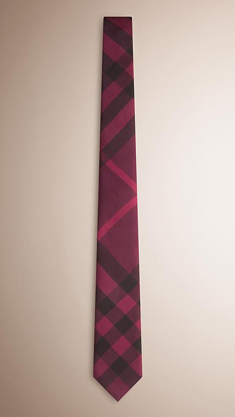 Burberry Slim Cut Check Silk Tie
