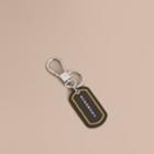 Burberry Burberry Border Detail London Leather Key Charm, Brown