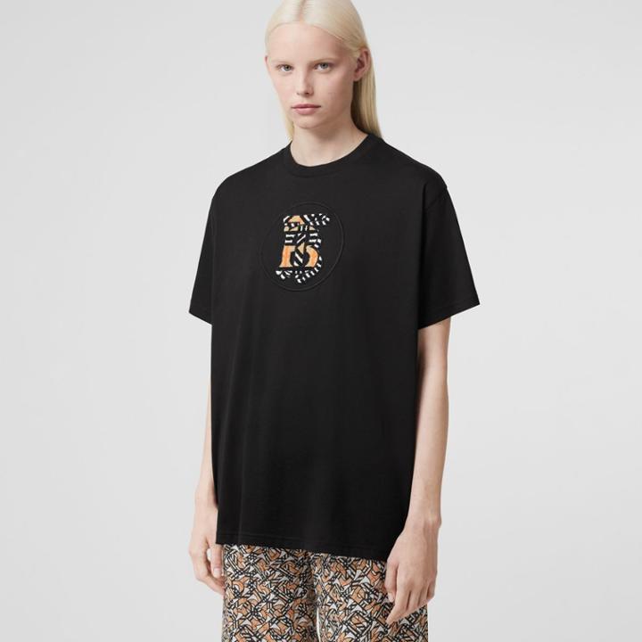 Burberry Burberry Monogram Motif Cotton Oversized T-shirt, Size: Xs
