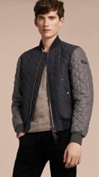 Burberry Quilted Cotton And Wool Bomber Jacket