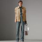 Burberry Burberry Postcard Print Tropical Gabardine Harrington Jacket, Size: 06, Yellow