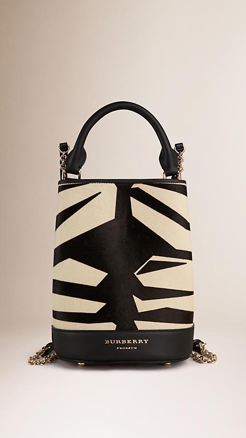 Burberry Prorsum The Small Bucket Backpack In Animal Print Calfskin