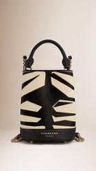 Burberry Prorsum The Small Bucket Backpack In Animal Print Calfskin