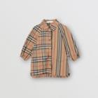 Burberry Burberry Childrens Vintage Check And Icon Stripe Cotton Shirt Dress, Size: 2y, Beige