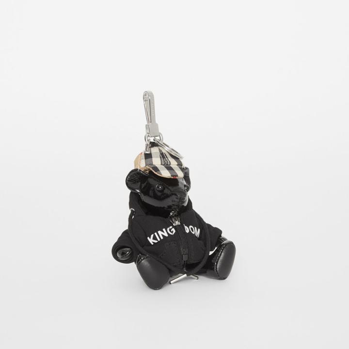 Burberry Burberry Thomas Bear Charm In Hooded Top, Black