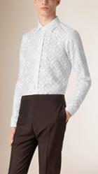 Burberry Prorsum Slim Fit Italian Lace Shirt
