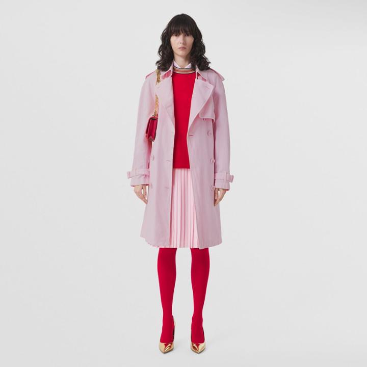 Burberry Burberry Cotton Linen Trench Coat, Size: 0