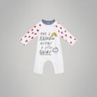 Burberry Burberry Weather Graphic Cotton Jumpsuit, Size: 3m, White