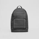 Burberry Burberry London Check And Leather Backpack, Dark Charcoal