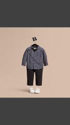 Burberry Button-down Collar Spot Print Cotton Shirt