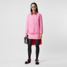 Burberry Burberry Corduroy Collar Diamond Quilted Jacket, Pink