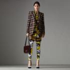 Burberry Burberry Graffiti Print Stretch-cotton Shirt, Size: 00, Yellow