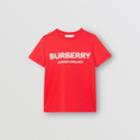 Burberry Burberry Childrens Logo Print Cotton T-shirt, Size: 14y, Red