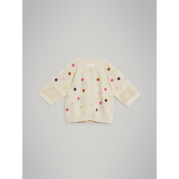 Burberry Burberry Embroidered Cotton Cashmere Cardigan, Size: 10y