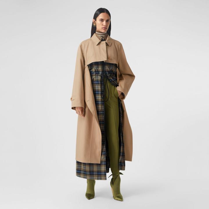 Burberry Burberry Cotton Gabardine Reconstructed Car Coat, Size: 02, Brown