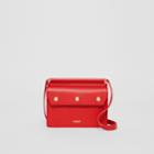 Burberry Burberry Mini Leather Title Bag, Red