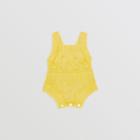 Burberry Burberry Childrens Contrast Knit Cotton Playsuit, Size: 12m, Yellow
