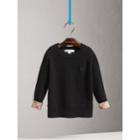 Burberry Burberry Childrens Check Cuff Cashmere Sweater, Size: 8y, Black