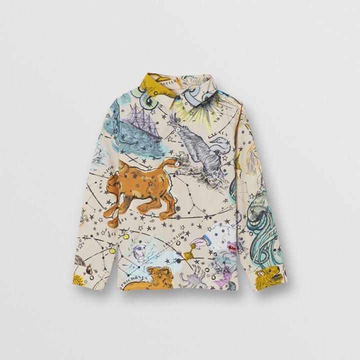 Burberry Burberry Childrens Constellation Print Cotton Poplin Shirt, Size: 12y, Multicolour