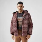Burberry Burberry Diamond Quilted Check Hooded Jacket, Size: Xxl, Red