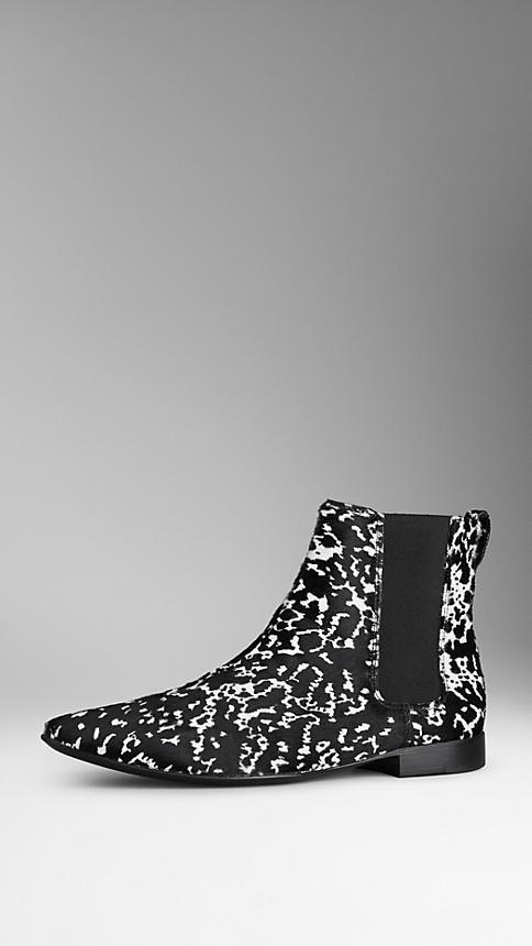 Burberry Animal Print Chelsea Boots