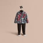Burberry Burberry Beasts Print Cotton Shirt, Size: 3y, Blue
