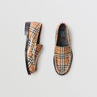 Burberry Gosha X Burberry Check Leather Loafers, Size: 41