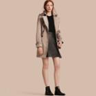 Burberry Burberry Cotton Sateen Trench Coat, Size: 36, Beige