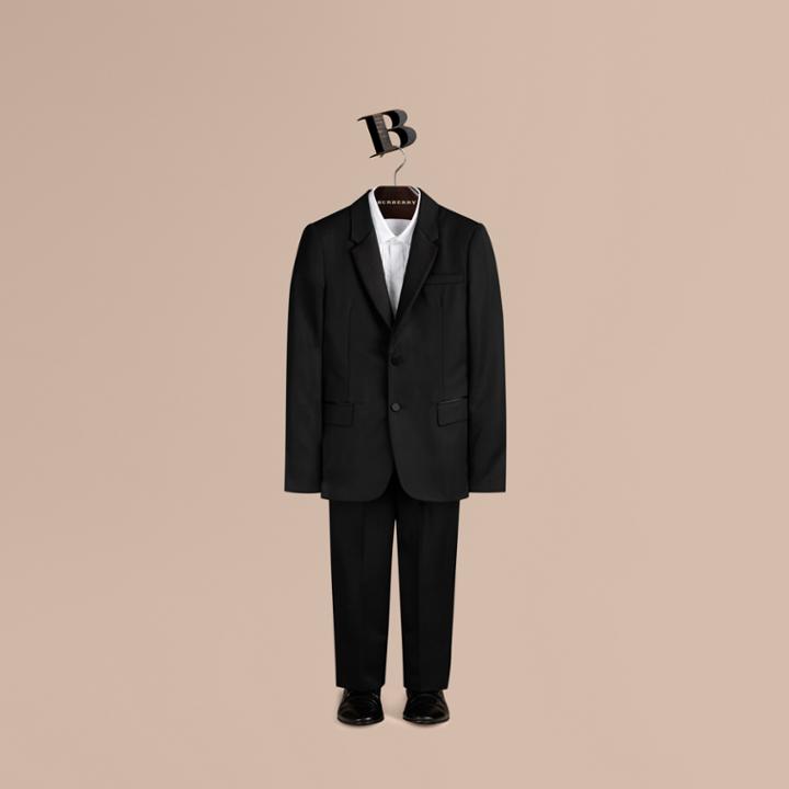 Burberry Burberry Wool Tuxedo Jacket, Size: 10y, Black