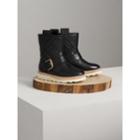 Burberry Burberry Quilted Leather Weather Boots, Size: 27, Black