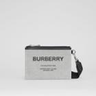 Burberry Burberry Horseferry Print Canvas Pouch With Detachable Strap