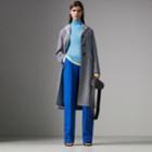 Burberry Burberry Check Collar Cashmere Coat, Size: 00