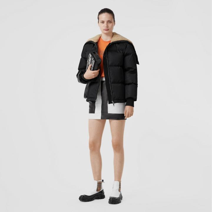 Burberry Burberry Logo Detail Econyl Puffer Jacket, Size: Xxl, Black