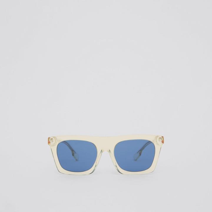 Burberry Burberry Icon Stripe Detail Rectangular Frame Sunglasses