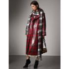 Burberry Burberry Laminated Tartan Wool Trench Coat, Size: 04