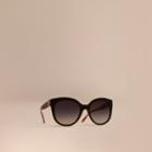 Burberry Burberry Buckle Detail Cat-eye Frame Sunglasses, Black