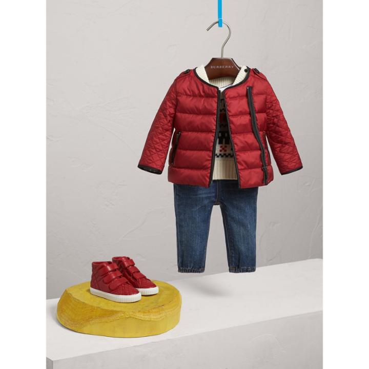 Burberry Burberry Down-filled Quilted Jacket, Size: 2y, Red