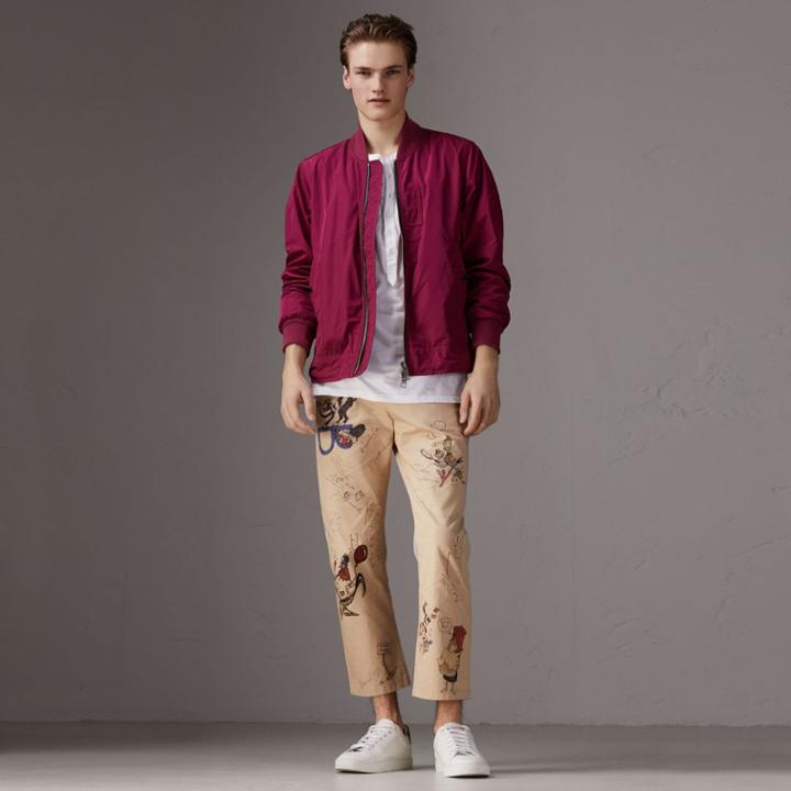 Burberry Burberry Shape-memory Taffeta Bomber Jacket, Size: 40, Pink