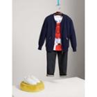 Burberry Burberry Check Elbow Patch Bomber Cardigan, Size: 4y, Blue