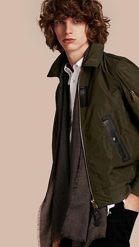Burberry Lightweight Leather Trim Technical Blouson