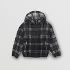 Burberry Burberry Childrens Vintage Check Nylon Hooded Jacket, Size: 10y, Black