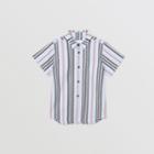 Burberry Burberry Childrens Short-sleeve Icon Stripe Cotton Poplin Shirt, Size: 14y, Blue