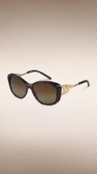 Burberry Gabardine Lace Collection Square Frame Sunglasses