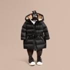 Burberry Burberry Bow Detail Down-filled Coat, Size: 2y, Black