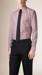 Burberry Modern Fit Micro Check Cotton Shirt