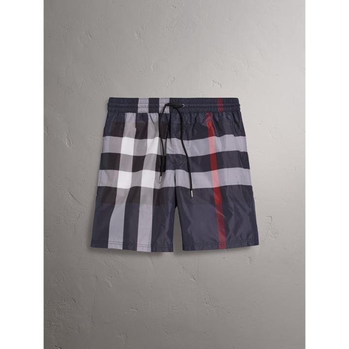 Burberry Burberry Check Drawcord Swim Shorts, Size: L