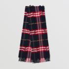 Burberry Burberry Check Cashmere Wool Blend Fil Coup Scarf
