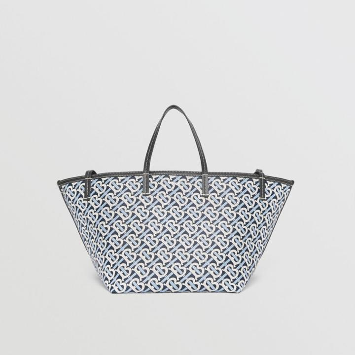 Burberry Burberry Mini Monogram Print E-canvas Beach Tote