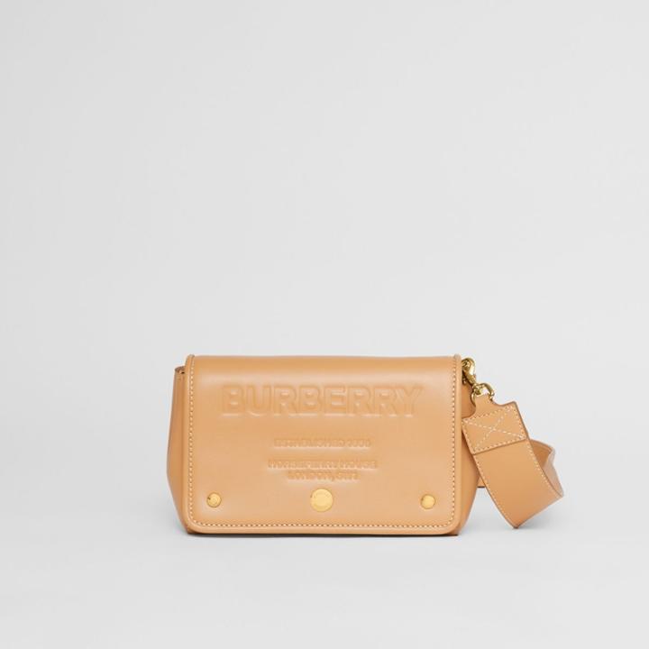 Burberry Burberry Small Horseferry Leather Crossbody Bag, Brown