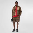 Burberry Burberry Vintage Check Faux Shearling Jacket, Beige